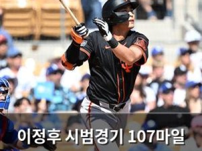이정후 시범경기 107마일 빠른 공 던지자 자이언츠 팬들 환호