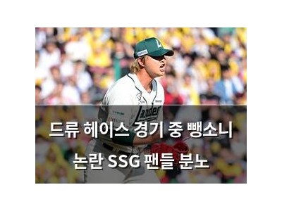 드류 헤이스 경기 중 뺑소니 논란 SSG 팬들 분노
