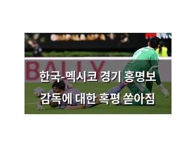 한국-멕시코 경기 홍명보 감독에 대한 혹평 쏟아짐