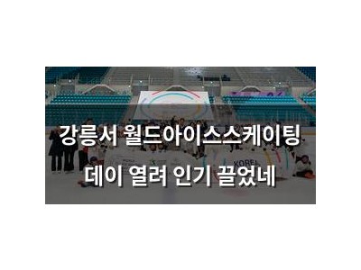 강릉서 월드아이스스케이팅 데이 열려 인기 끌었네