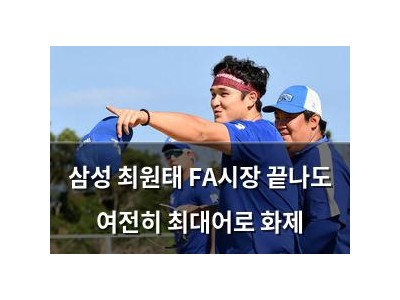 삼성 최원태 FA시장 끝나도 여전히 최대어로 화제
