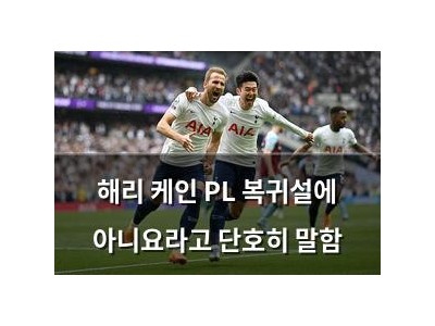 해리 케인 PL 복귀설에 아니요라고 단호히 말함