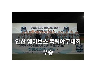 안산 웨이브스 독립야구대회 우승