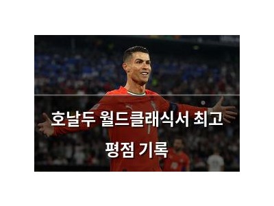 호날두 월드클래식서 최고 평점 기록
