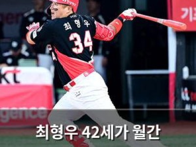 최형우 42세가 월간 MVP에 선정되다