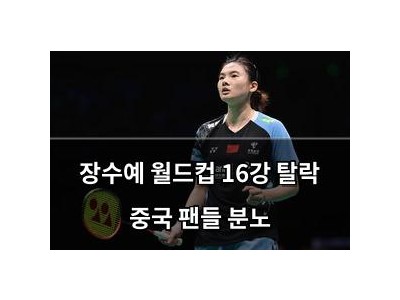 장수예 월드컵 16강 탈락 중국 팬들 분노